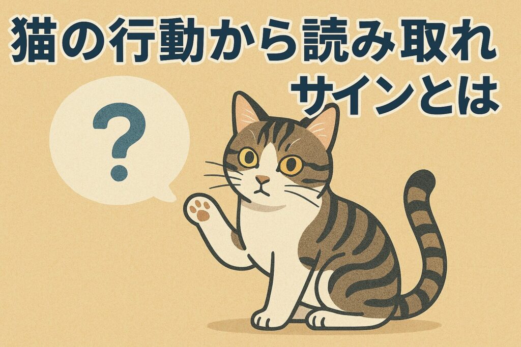 猫の行動から読み取れるサインとは