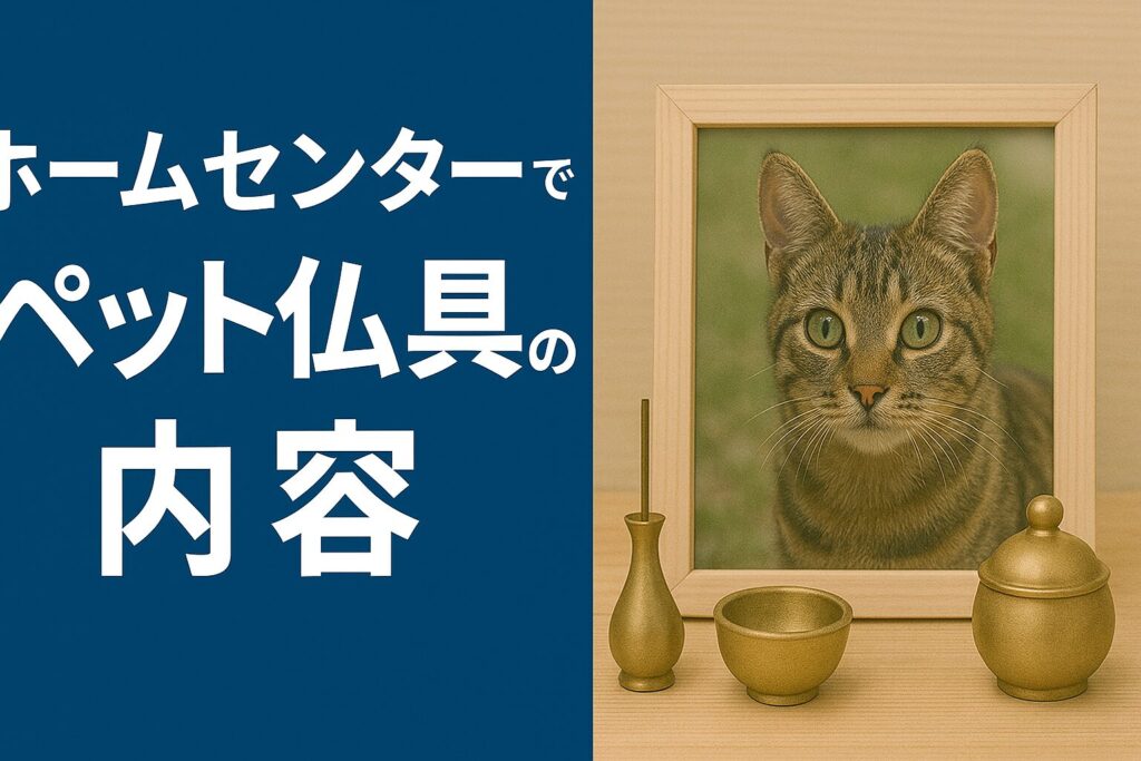 ホームセンターで買えるペット仏具の内容