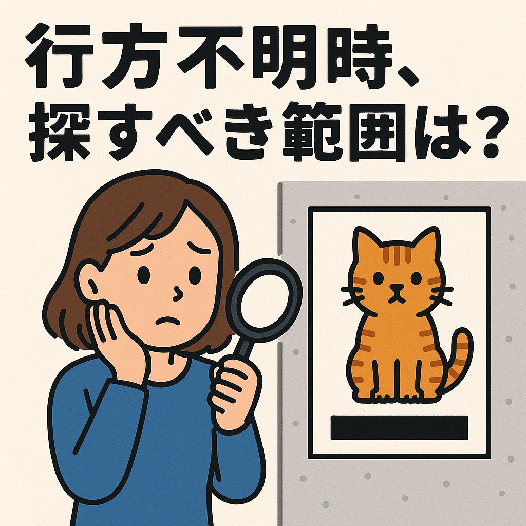行方不明時、探すべき範囲は?