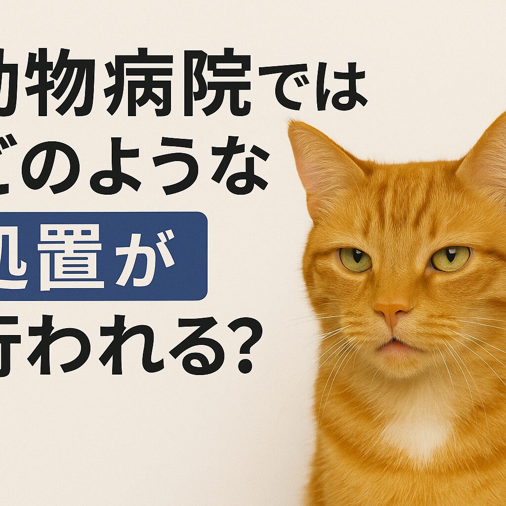 動物病院ではどのような処置が行われる?