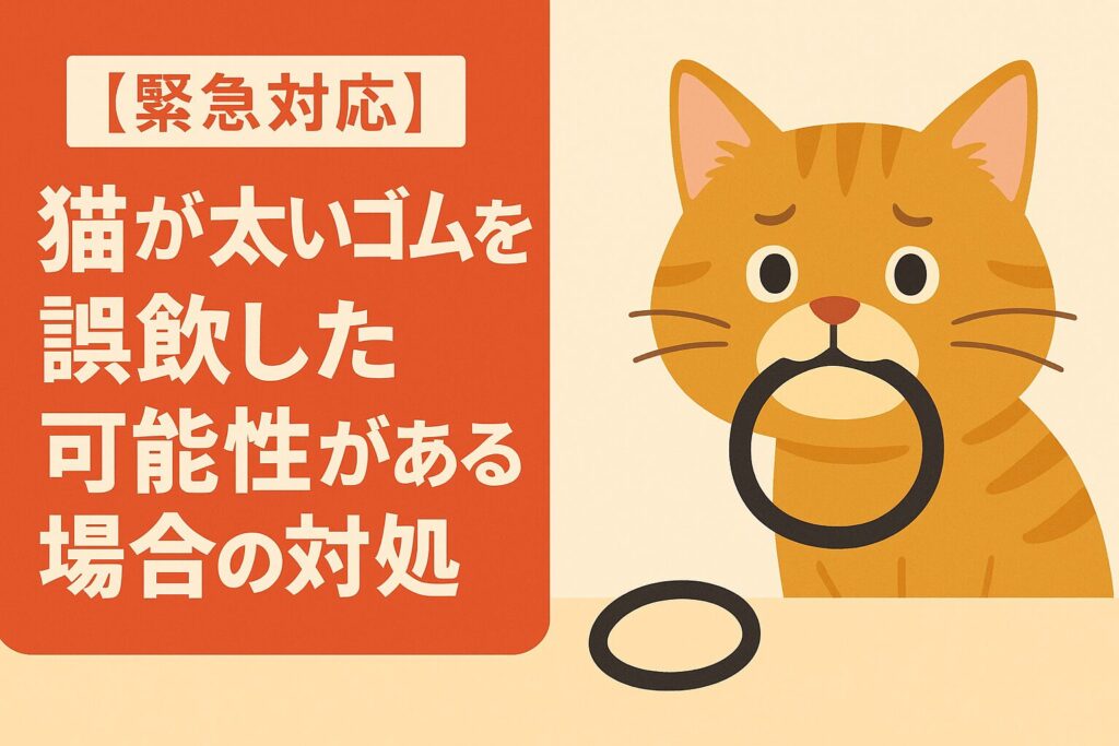 猫 太いゴム 誤飲