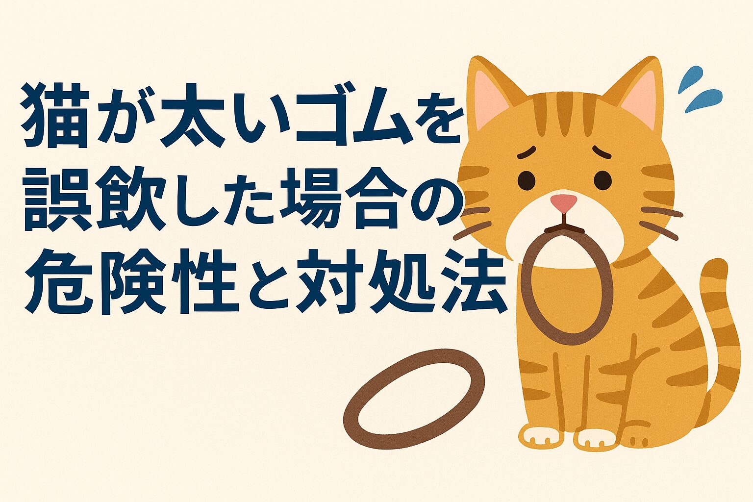 猫　太いゴム　誤飲　対処