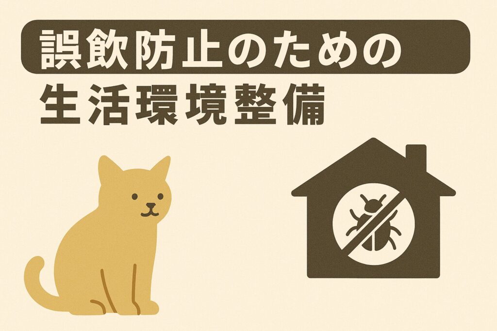 猫 誤飲防止 生活環境