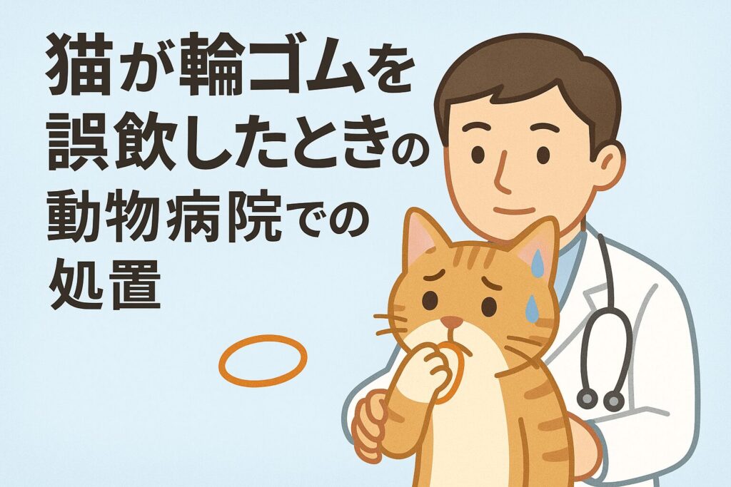 猫が輪ゴムを誤飲したときの動物病院での処置