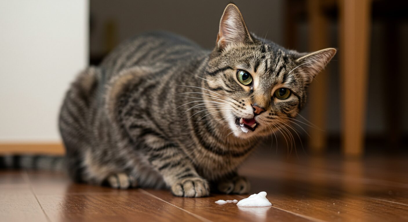 猫が口をくちゃくちゃして白い泡…誤飲の可能性と原因・対処法を徹底解説