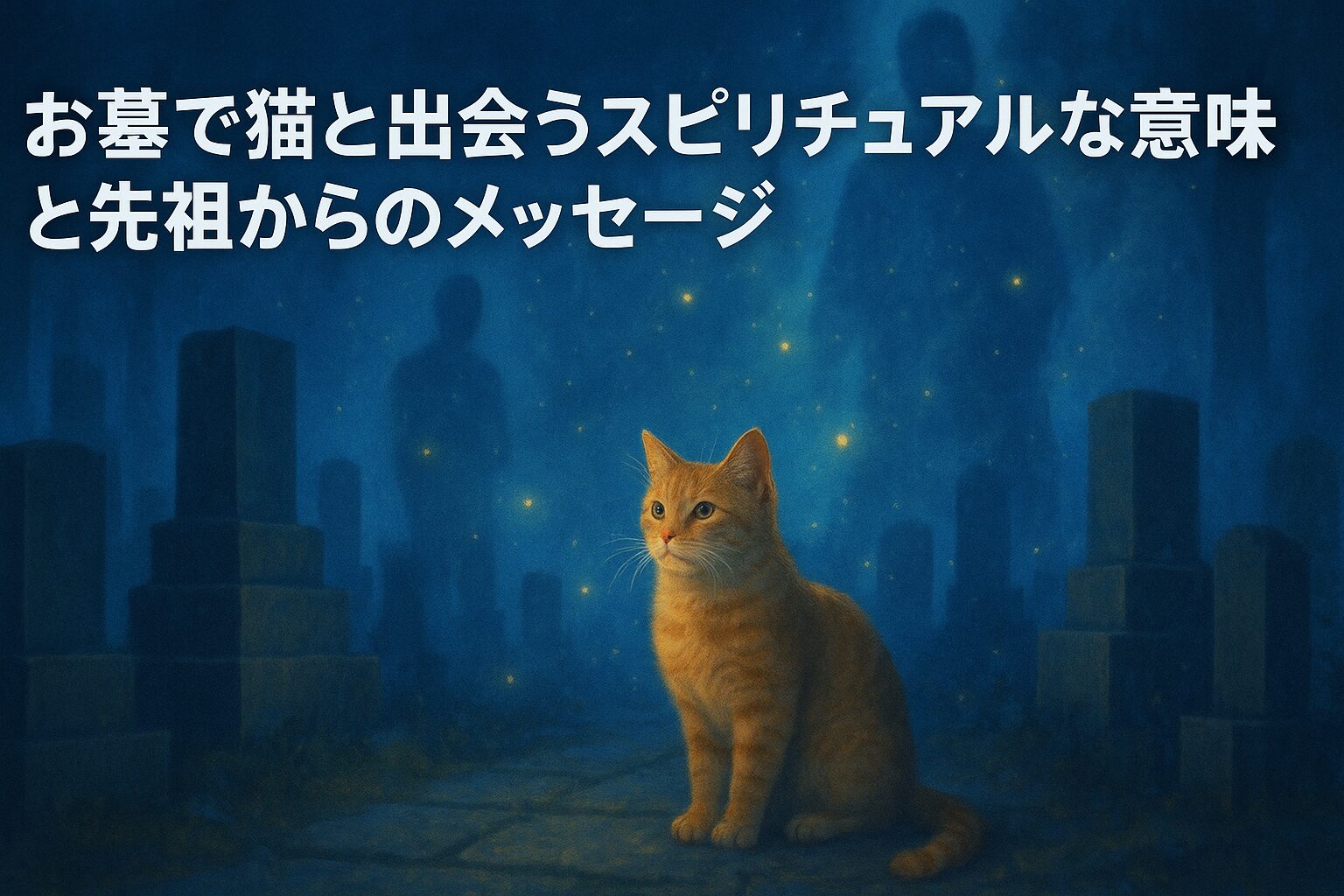 お墓で猫と出会うスピリチュアルな意味と先祖からのメッセージ