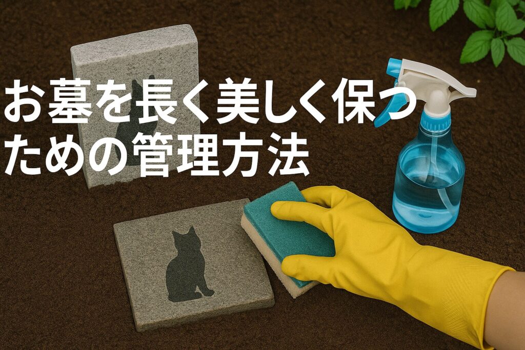 お墓を長く美しく保つための管理方法