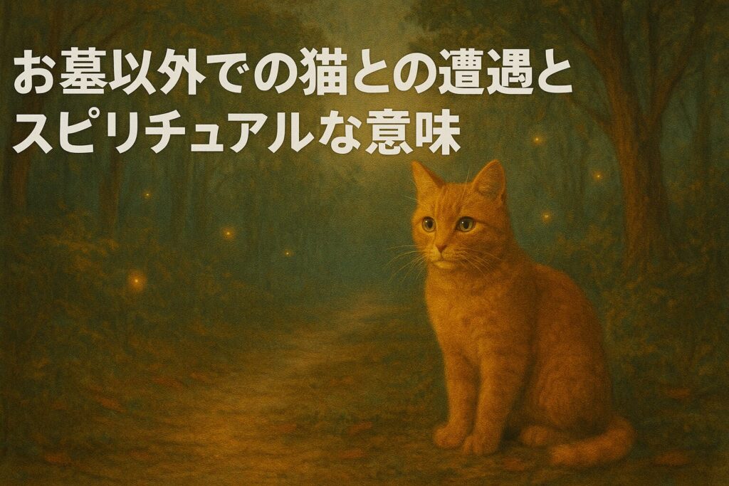 お墓以外での猫との遭遇とスピリチュアルな意味