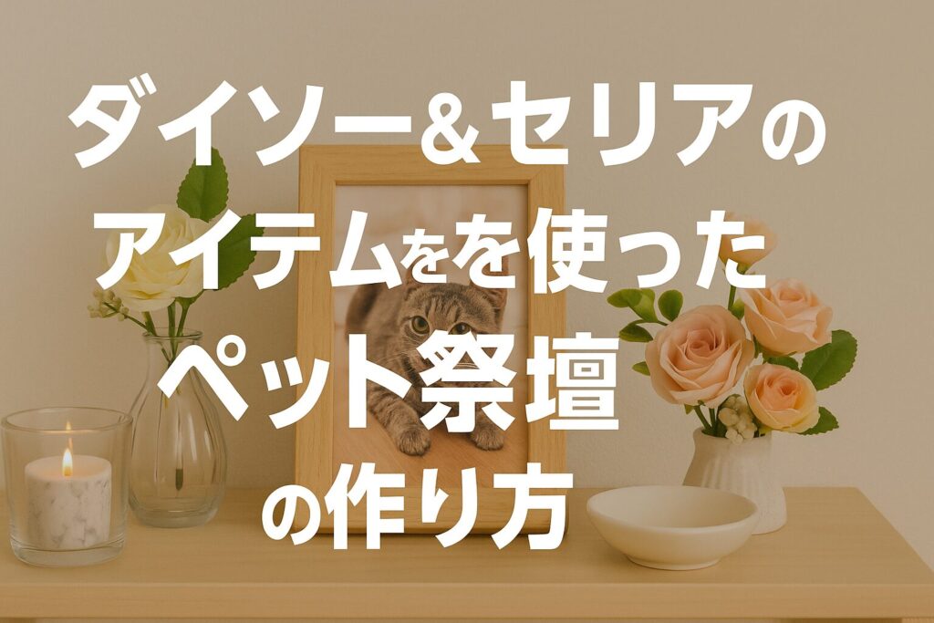 ダイソー＆セリアのアイテムを使ったペット祭壇の作り方