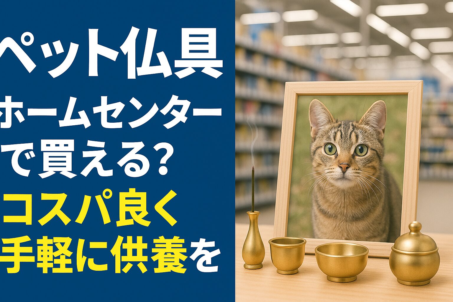 ペット 仏具をホームセンターで買える？コスパ良く手軽に供養を