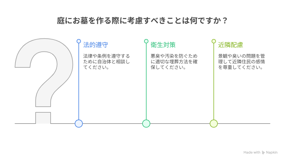 庭にお墓を作る際の注意点