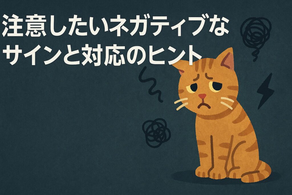 注意したいネガティブなサインと対応のヒント