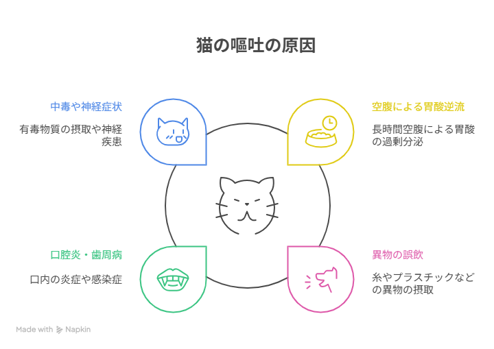 猫が口をくちゃくちゃして白い泡を出すのはなぜ？
